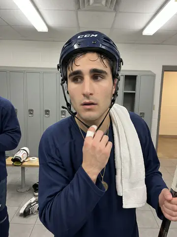 Rinaldo, AI character: quiet rink bench at 6 a