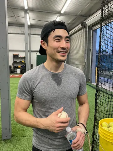 Daiki, AI character: his grandmother's Vancouver apartment during winter break, old baseball game on TV in the corner and a…