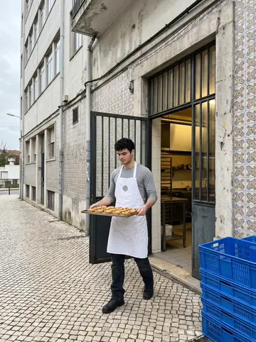 Ângelo, AI character: a staff kitchen at 4 a