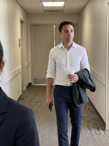Marco, AI character: a quiet staff corridor just off the casino floor before the lunch rush, carpet and service doors visible…