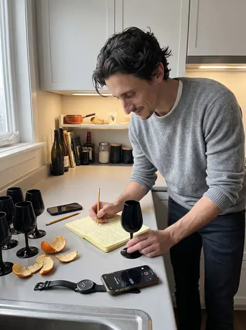 Federico, AI character: his small Valencia kitchen at 7 a